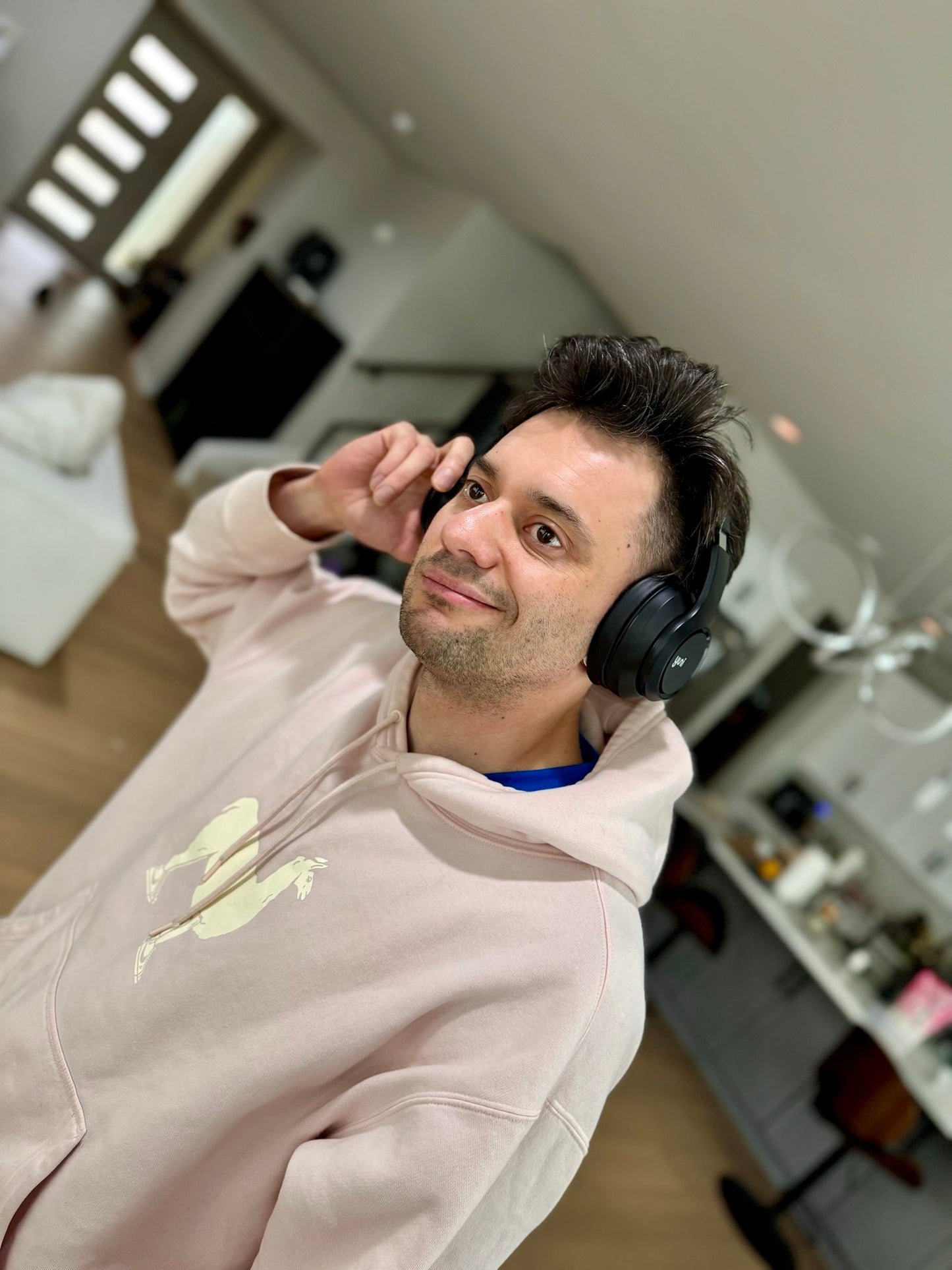 Model wearing Yuni Headphone, looking left